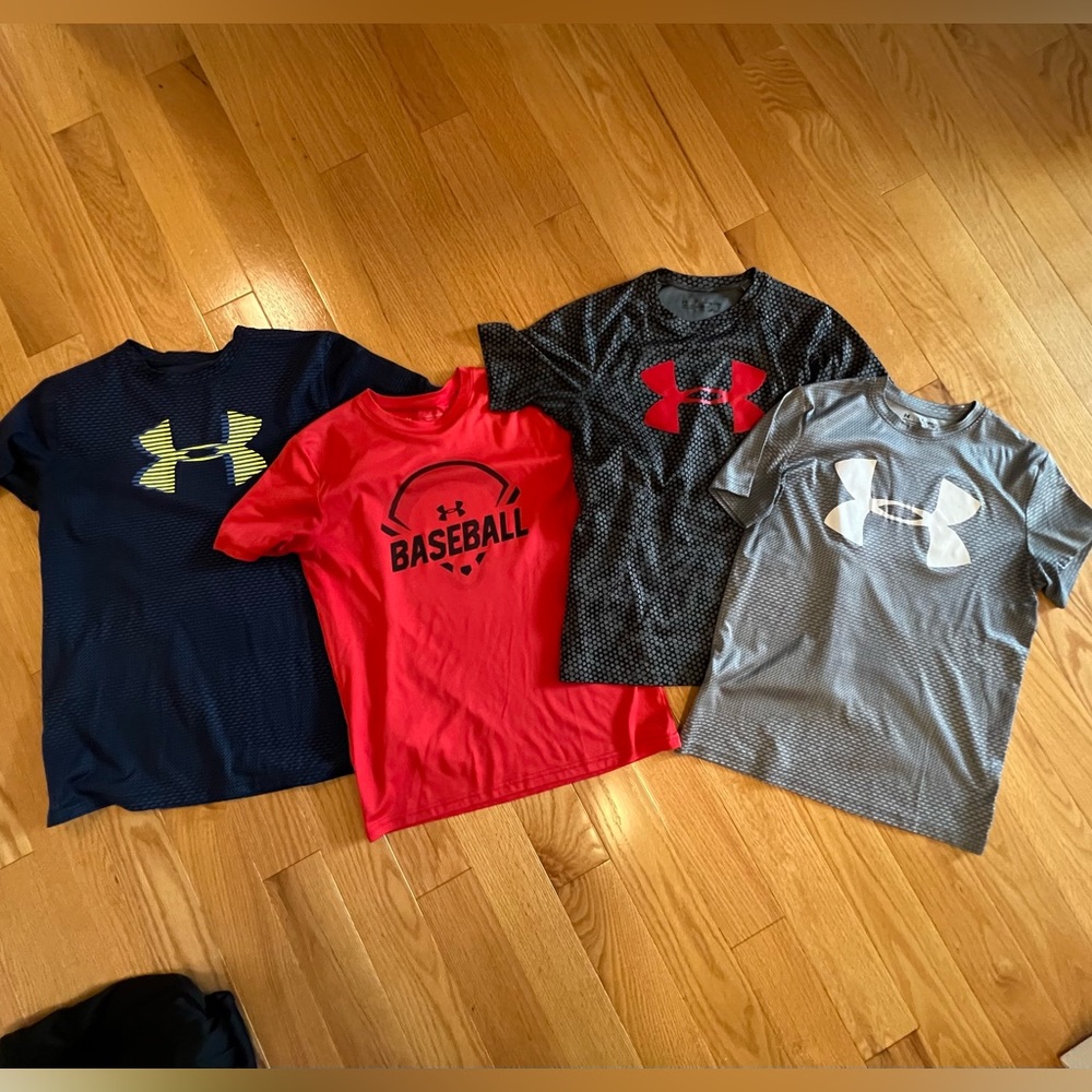 Under Armour Kids' Graphic T-Shirts - Red, Blue, Gray